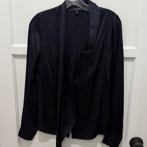 Silk Satin Blouse- midnight